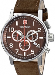 Wenger Men's 01.1243.102 Commando Chrono Analog Display Swiss Quartz Brown Watch