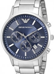 Emporio Armani Men's AR2448 Stainless Steel Classic Blue Dial Watch