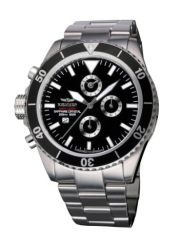 Haemmer Men's NDC-01 Navy Diver Rotating Bezel Chronograph Steel Watch
