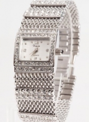 Chic Chelsea Crystal Mesh Bracelet Watch (Silver)