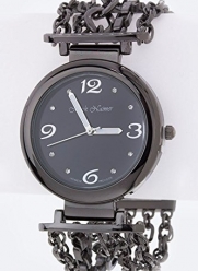 Trendy Fashion Jewelry Crystal Dials Fashion Chain Bracelet Watch By Fashion Destination | (Gunmetal)