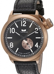 Vestal Men's CTN3L08 Canteen Leather Analog Display Japanese Quartz Black Watch