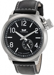 Vestal Men's CTN3L01 Canteen Black Silver with Black Enamel Crown Watch