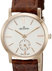 Grovana Women's 3050-1562 Traditional Analog Display Swiss Quartz Brown Watch