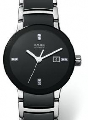 Rado Centrix Black Dial Ceramic SS Automatic Ladies Watch R30942702