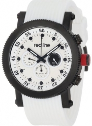 red line Men's 18101-02-BB-WHT-ST Compressor White Dial White Silicone Watch