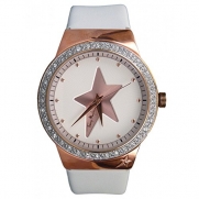 THIERRY MUGLER - White & Rose Gold Crystal-Studded Watch - 4714403