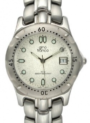 gino franco Men's 953-1 Round Stainless Steel Bracelet Watch