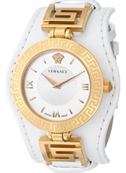 Versace Women's VLA010014 V-SIGNATURE Analog Display Swiss Quartz White Watch