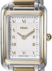Fendi Women's 'Classico Rect' Swiss Quartz Two and Stainless Steel Dress Watch, Color:Silver-Toned (Model: F701124000)