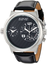 August Steiner Men's AS8151SSB Analog Display Swiss Quartz Black Watch