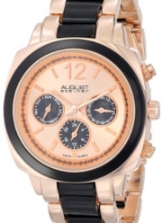 August Steiner Women's AS8062BKR Resin Swiss Quartz Multi-Function Bracelet Watch