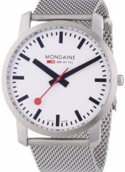 Mondaine Unisex A6383035016SBM Simply Elegant Silver-Tone Stainless Steel Watch