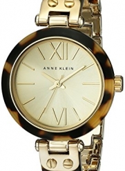 Anne Klein Women's 109652CHTO Gold-Tone Tortoise Shell Plastic Bracelet Watch