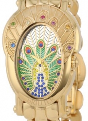 Brillier Women's 18-01 Royal Plume Peacock Inspired Swiss Genuine Gemstones Watch