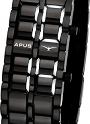 APUS Zeta Black White AS-ZT-BW LED Watch for Men Design Highlight