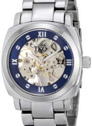 TKO ORLOGI Women's TK628S See Through Mechanical Skeleton Hand with Silver Bracelet Watch