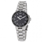 Oris Women's 73376524194MB Divers Stainless Steel Black Dial Watch