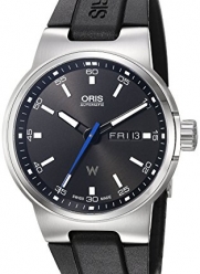 Oris Men's 'Williams Day Date' Swiss Automatic Stainless Steel and Rubber Dress Watch, Color:Black (Model: 73577164154RS)