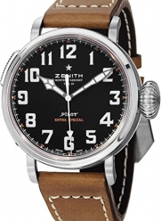 Zenith Pilot 20 Extra Special Black Dial Brown Leather Mens Watch 032430300021C738