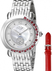 GV2 by Gevril Women's 9890 Marsala Gemstone Analog Display Swiss Quartz Silver Watch