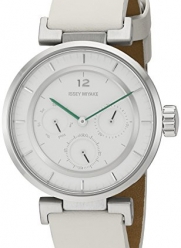 ISSEY MIYAKE 'W Mini' Quartz Stainless Steel and White Leather Casual Watch (Model: NYAB001Y)