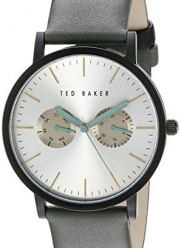 Ted Baker Men's TE1095 Smart Casual Round Black Multi-Function Light Grey Strap Watch