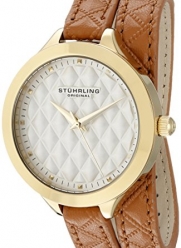 Stuhrling Original Women's 658.02 Vogue Beige Wrap Around Leather Strap Watch