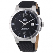 Lacoste Men's 2010727 Darwin Black Leather Strap Watch