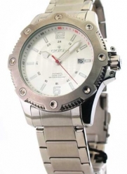 Mens Croton Steel Automatic 24 Hour Time Date Watch CA301182SSSL