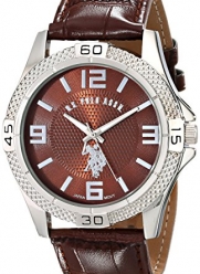 U.S. Polo Assn. Classic Men's USC50227 Silver-Tone Watch with Faux-Leather Band