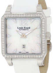 Louis Erard Women's 20700SE04.BDS61 Emotion Square Automatic White Satin Diamond Watch