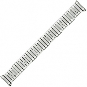 16-19mm Curved End Speidel Twist-O-Flex Silver Tone Stainless Steel Expansion Watch Band 1241/02