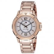Tommy Hilfiger 1781634 Women's Liv Crystal Pave White Dial Rose Gold Steel Watch