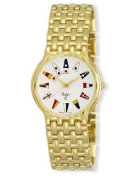 Pedre Women's Regatta Series Gold-Tone Nautical Bracelet Watch # 0390GX