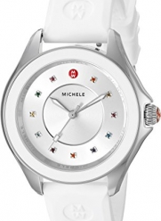 MICHELE Women's MWW27A000007 CAPE Analog Display Swiss Quartz White Watch