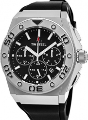 TW Steel CE5008 Watch CEO Diver Mens - Black Dial Stainless Steel Case Quartz Movement