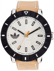 adidas Men's ADH2999 Amsterdam Stainless Steel Watch with Beige Leather Band