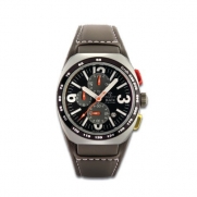 Avio Milano Men's Quartz Watch with Black Dial Chronograph Display and Green Leather Strap AVI-40-CR-V-N