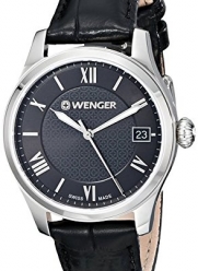 Wenger Women's 0521.104 Analog Display Swiss Quartz Black Watch