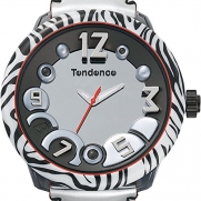 Tendence Charme Animal Watch Zebra Bezel Silver Leather Strap Quartz TGF37201