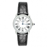Cartier Women's W6700155 Ronde Solo Black Leather Watch