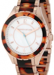Kenneth Jay Lane Women's KJLANE-2209  Mother-Of-Pearl Dial and Brown Tortoise Resin Watch