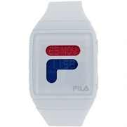 Fila Unisex World Time Digital Display With White PU Strap Watc FL38015001