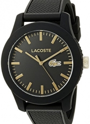 Lacoste Men's 2010818 Lacoste.12.12 Analog Display Japanese Quartz Black Watch