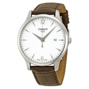 Tissot White Dial Stainless Steel Leather Quartz Men's Watch T0636101603700
