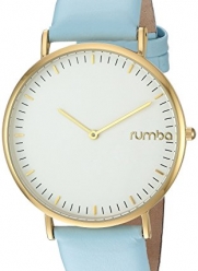 RumbaTime Women's 'SoHo' Quartz Metal and Leather Casual Watch, Color:Blue (Model: 24708)