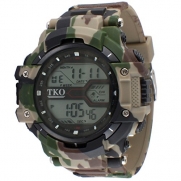 TKO ORLOGI Men's 'Durable Camouflage Sports Digital' Quartz Multi Color Camping Watch (Model: TK661BR)