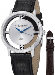 Stuhrling Original Men's 388G2.SET.01 Winchester Cathedral Stainless Steel Watch with Additional Leather Strap