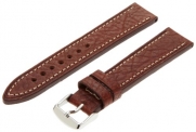 Hadley-Roma Men's MSM894RB-200 20-mm Brown Genuine Leather Watch Strap